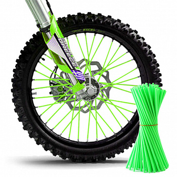 Накладки на спицы, Spoke Skins, зелёные, L=238, 35шт набор (WW0968)