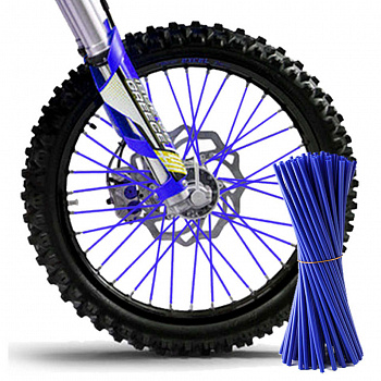 Накладки на спицы, Spoke Skins, синие, L=238, 35шт набор (WW0963)